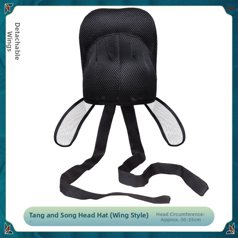 Férfiaknak tervezett ősi stílusú udvari tisztviselő sapka, retro cosplay kiegészítő, mechanikus kidolgozás