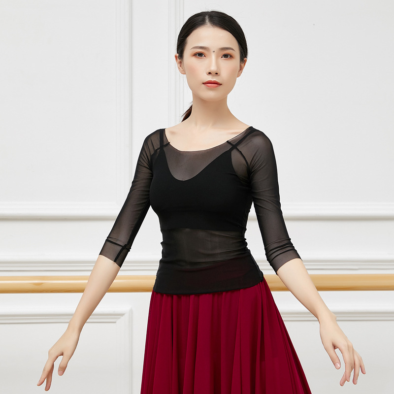 Női tánc háló felső – felnőtt, modern tánc, nylon hálóanyag 95% tartalom, bélés nylon háló 95% tartalom, alkalmas a színpadra és etnikai táncra