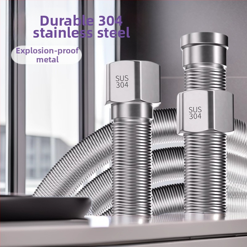 4-точкова вътрешна резба, заварена и интегрирана, удебелена и усилена, 304 неръждаема стомана, експлозийно-устойчива гофрирана тръба