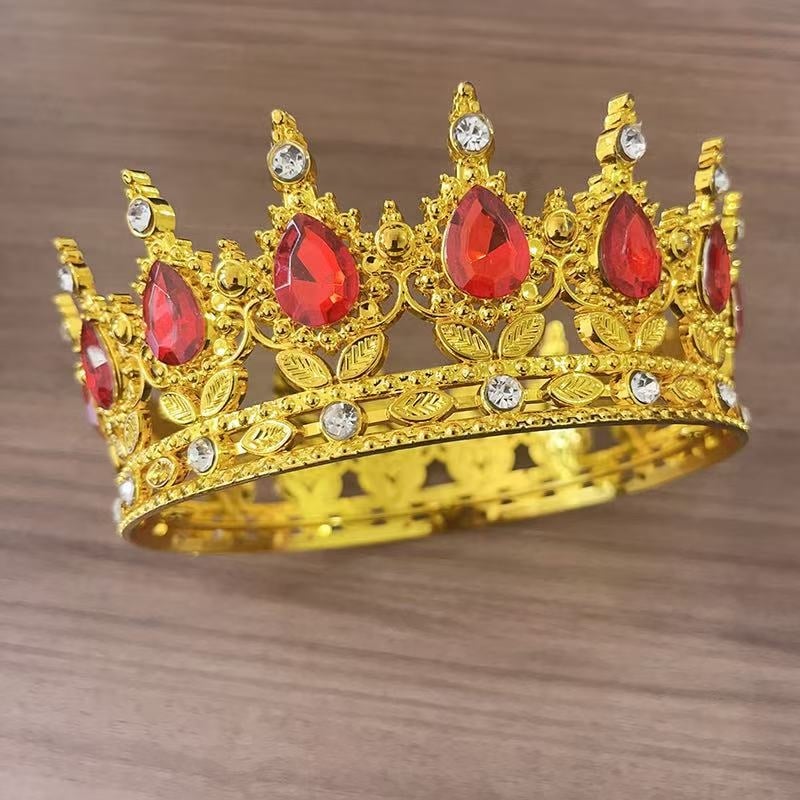 Tiara barocă din plastic pentru nuntă, formă picătură, stil vintage, electroplacare, model 0899