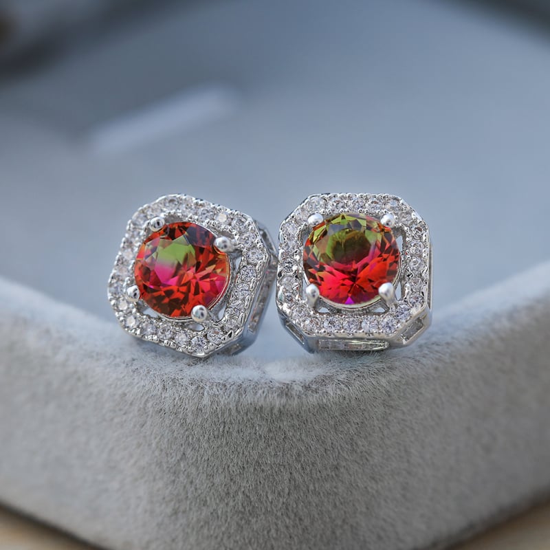 Réz fülbevalók, electroplattált, koreai stílusú, friss és édes