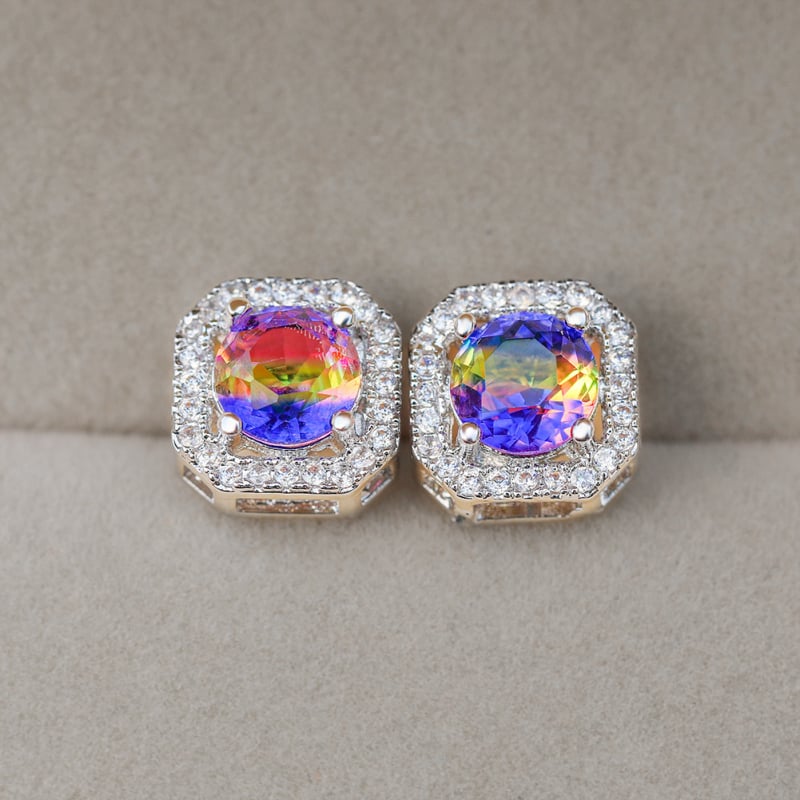 Réz fülbevalók, electroplattált, koreai stílusú, friss és édes