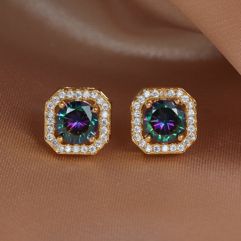 Réz fülbevalók, electroplattált, koreai stílusú, friss és édes