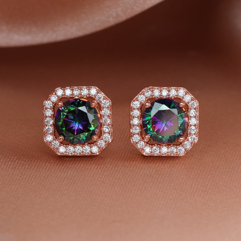 Réz fülbevalók, electroplattált, koreai stílusú, friss és édes