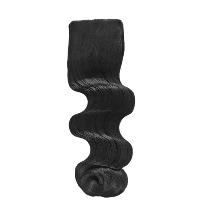 Перука с челка Yuxinde — високотемпературна коса, оформяне за оформяне, античен стил големи вълни, прегънати чела в стил Република Китай, вдъхновена от стар Шанхай