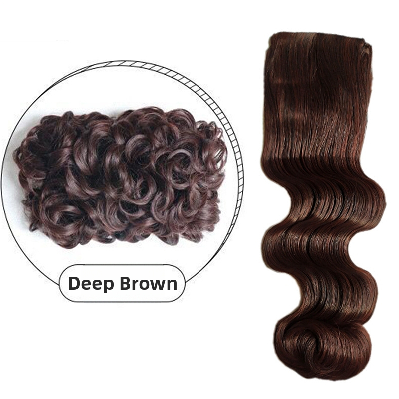 Перука с челка Yuxinde — високотемпературна коса, оформяне за оформяне, античен стил големи вълни, прегънати чела в стил Република Китай, вдъхновена от стар Шанхай