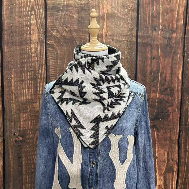 Σάλι Bohemian στυλ, 100% βισκόζη, warp-knit, διατηρεί τη ζεστασιά, για φθινόπωρο, λανσαρισμένο άνοιξη 2025