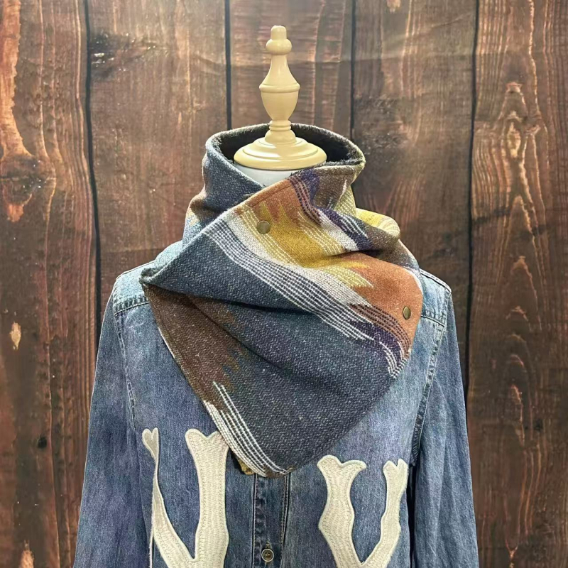 Σάλι Bohemian στυλ, 100% βισκόζη, warp-knit, διατηρεί τη ζεστασιά, για φθινόπωρο, λανσαρισμένο άνοιξη 2025