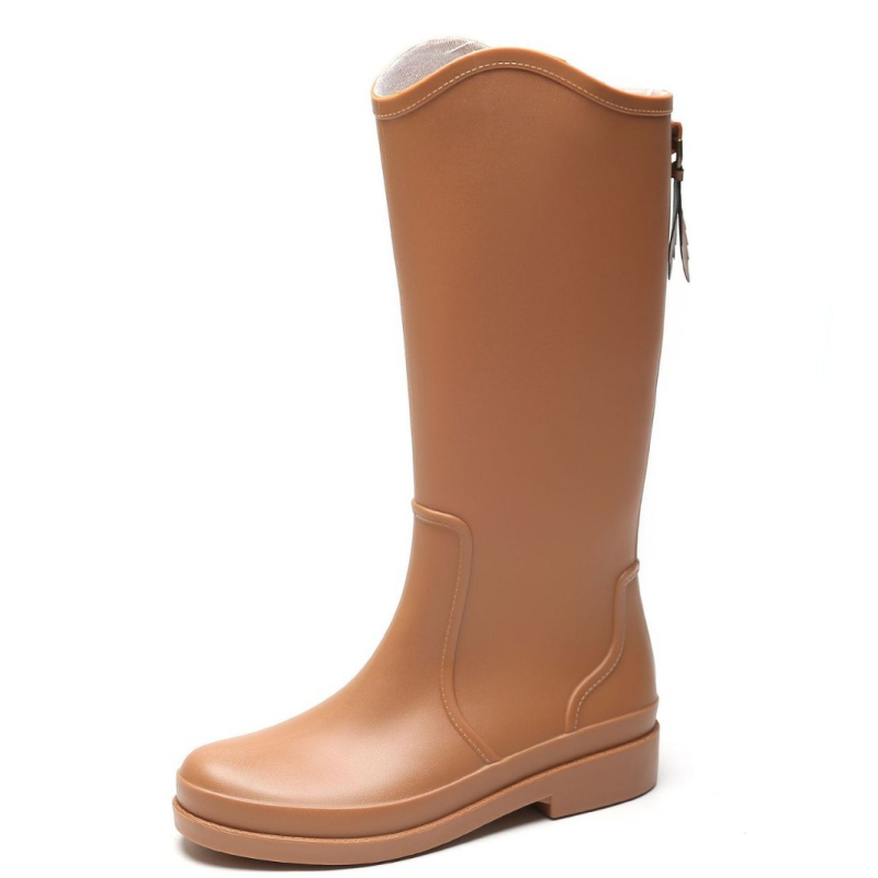 Unisex PVC γαλότσες βροχής, υψηλός σωλήνας, αδιάβροχες, αντιολισθητικές, χαμηλό τακούνι 1–3 cm