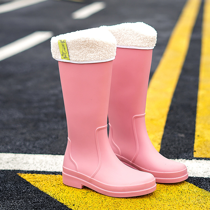 Unisex PVC γαλότσες βροχής, υψηλός σωλήνας, αδιάβροχες, αντιολισθητικές, χαμηλό τακούνι 1–3 cm