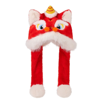 Γούνινο παιδικό καπέλο για τον χειμώνα με κινητά αυτιά και ενσωματωμένο κασκόλ – unisex σετ δύο τεμαχίων για παιδιά, μαξιλάρι αέρα, Χειμώνας 2025