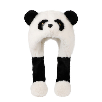 Γούνινο παιδικό καπέλο για τον χειμώνα με κινητά αυτιά και ενσωματωμένο κασκόλ – unisex σετ δύο τεμαχίων για παιδιά, μαξιλάρι αέρα, Χειμώνας 2025