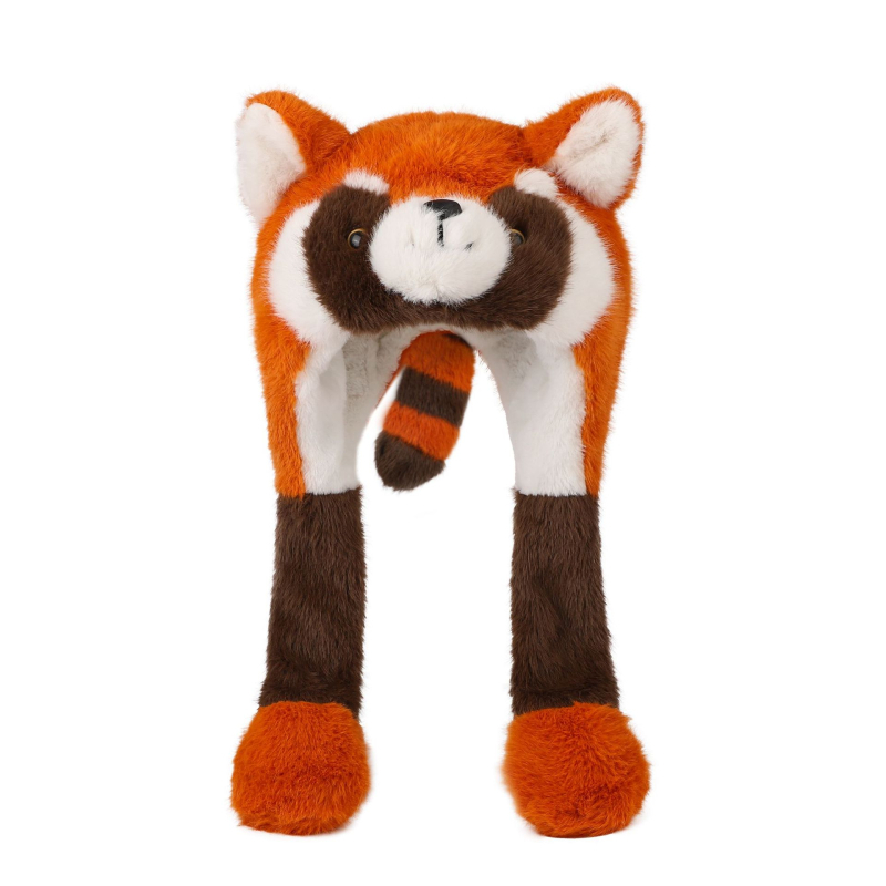 Γούνινο παιδικό καπέλο για τον χειμώνα με κινητά αυτιά και ενσωματωμένο κασκόλ – unisex σετ δύο τεμαχίων για παιδιά, μαξιλάρι αέρα, Χειμώνας 2025