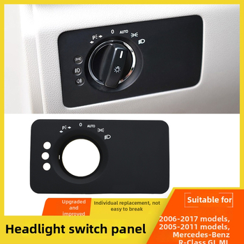 Panel prepínača svetlometov pre Mercedes-Benz R-Class – ABS, kompatibilný s ML/GL, kryt palubnej dosky, Snap-On inštalácia