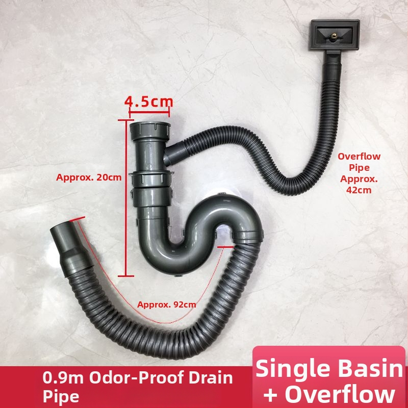 Медна дренажна тръба за кухненска мивка – комплект за двойни корита, CE сертифицирани фитинги