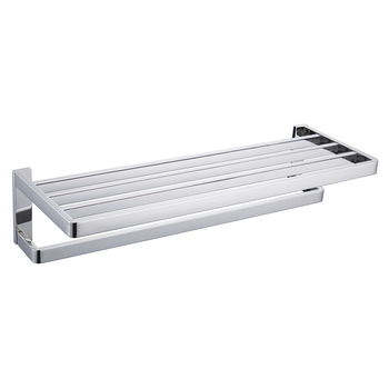 Fali törölközőtartó, 304 rozsdamentes acél, tükrös felület, két darabos készlet a fürdőszobához
