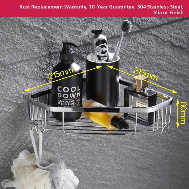 Fali törölközőtartó, 304 rozsdamentes acél, tükrös felület, két darabos készlet a fürdőszobához