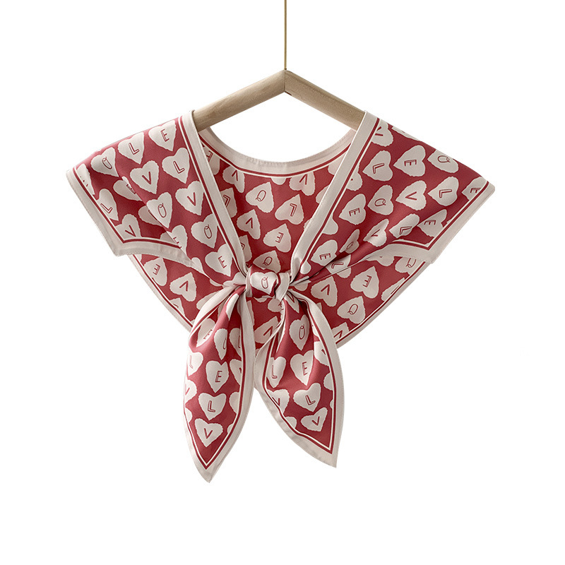 Γυναικείο φουλάρι από συνθετικό μετάξι, γεωμετρικό μοτίβο, απλή ύφανση, διακοσμητικό αξεσουάρ, ιαπωνο-κορεάτικο στυλ