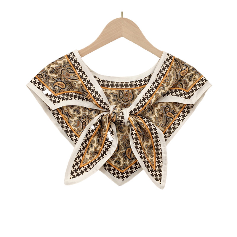 Γυναικείο φουλάρι από συνθετικό μετάξι, γεωμετρικό μοτίβο, απλή ύφανση, διακοσμητικό αξεσουάρ, ιαπωνο-κορεάτικο στυλ