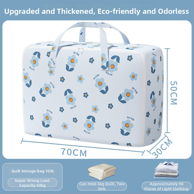 Költöztető táska nagy kapacitású ruhák és paplanok tárolására, cipzárral, por- és nedvességálló, kocka alakú, többfunkciós