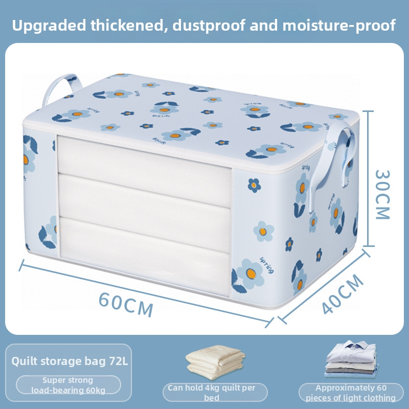 Költöztető táska nagy kapacitású ruhák és paplanok tárolására, cipzárral, por- és nedvességálló, kocka alakú, többfunkciós