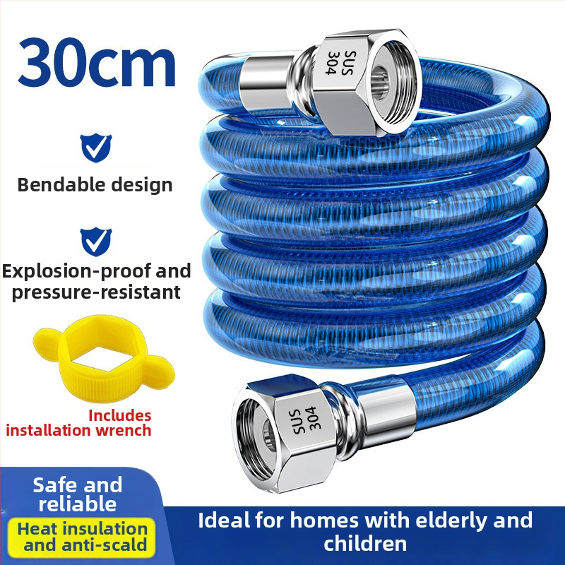 304 неръждаема стомана гъвкав входен маркуч за бойлер, спирален конектор, 1.6 MPa, единична комплектация