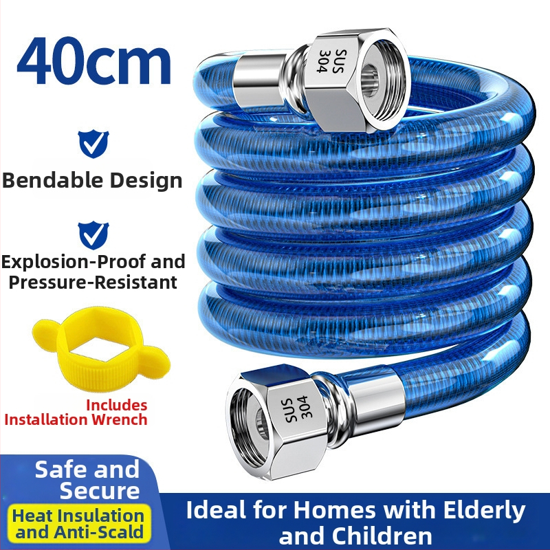 304 неръждаема стомана гъвкав входен маркуч за бойлер, спирален конектор, 1.6 MPa, единична комплектация