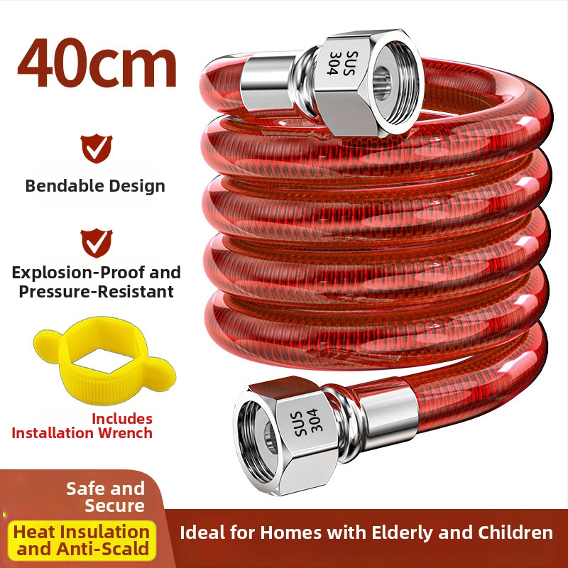 304 неръждаема стомана гъвкав входен маркуч за бойлер, спирален конектор, 1.6 MPa, единична комплектация