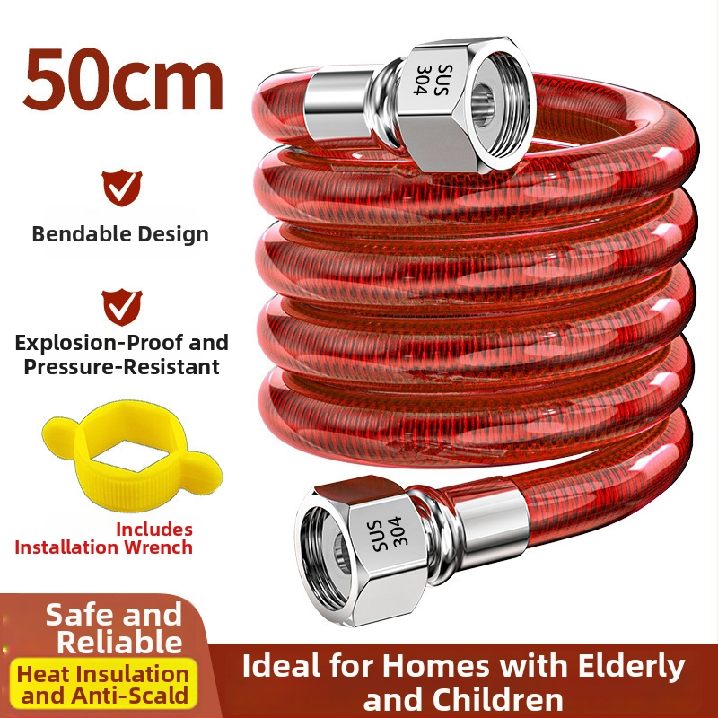 304 неръждаема стомана гъвкав входен маркуч за бойлер, спирален конектор, 1.6 MPa, единична комплектация