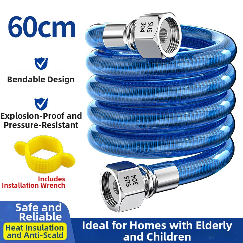 304 неръждаема стомана гъвкав входен маркуч за бойлер, спирален конектор, 1.6 MPa, единична комплектация