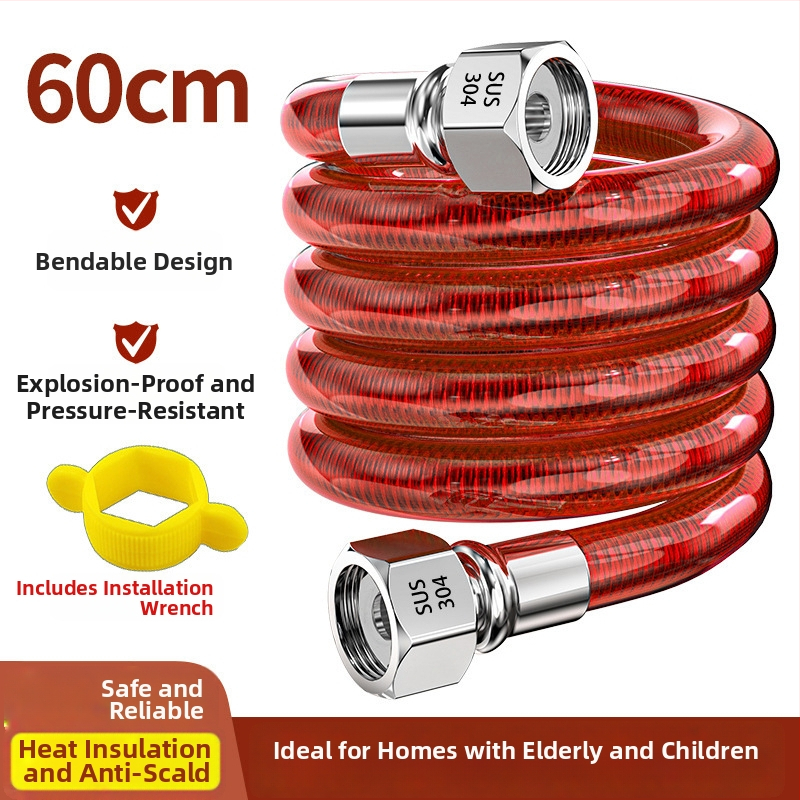 304 неръждаема стомана гъвкав входен маркуч за бойлер, спирален конектор, 1.6 MPa, единична комплектация