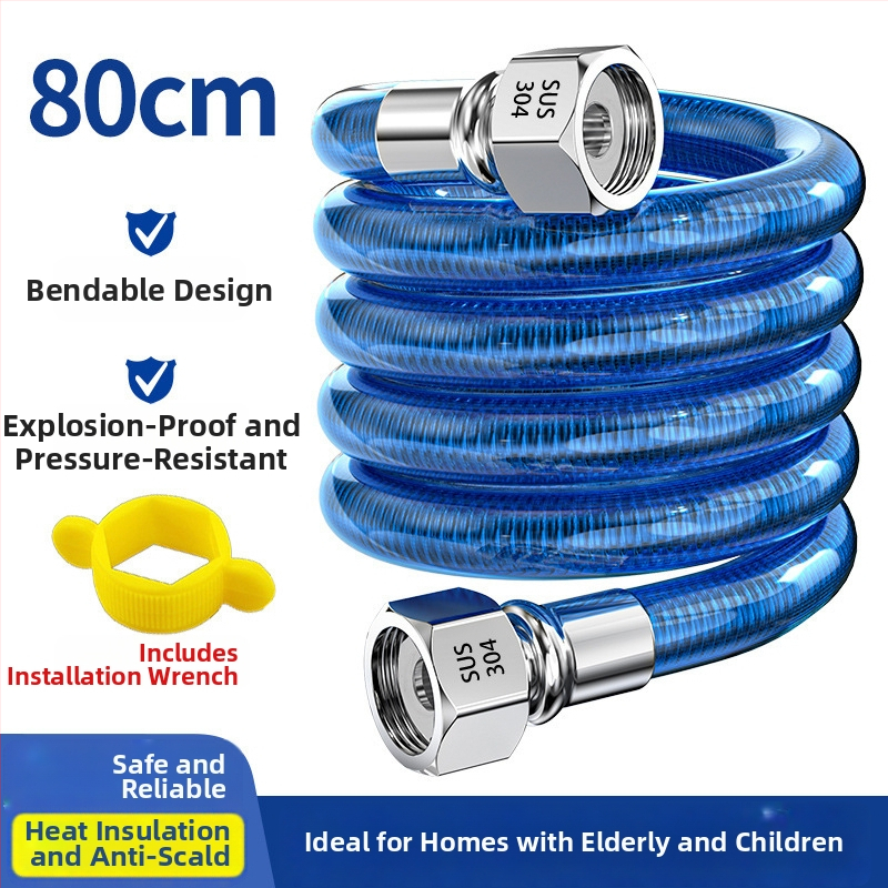 304 неръждаема стомана гъвкав входен маркуч за бойлер, спирален конектор, 1.6 MPa, единична комплектация