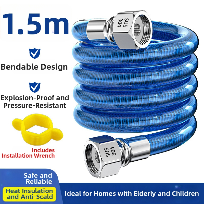 304 неръждаема стомана гъвкав входен маркуч за бойлер, спирален конектор, 1.6 MPa, единична комплектация