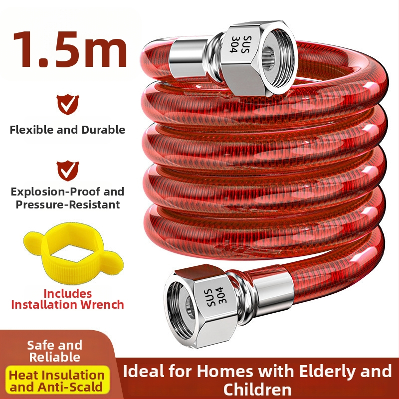 304 неръждаема стомана гъвкав входен маркуч за бойлер, спирален конектор, 1.6 MPa, единична комплектация