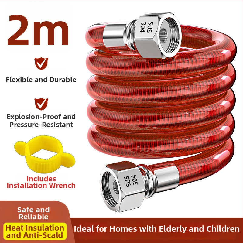 304 неръждаема стомана гъвкав входен маркуч за бойлер, спирален конектор, 1.6 MPa, единична комплектация