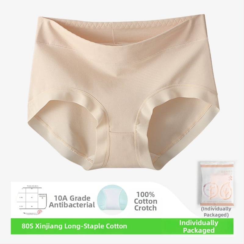 Slipuri de femei din bumbac, 80-count, antibacteriale, respirabile, talie medie, căptușeală din bumbac