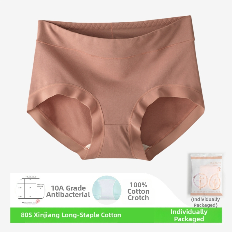 Slipuri de femei din bumbac, 80-count, antibacteriale, respirabile, talie medie, căptușeală din bumbac