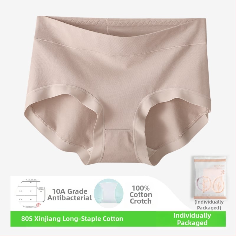 Slipuri de femei din bumbac, 80-count, antibacteriale, respirabile, talie medie, căptușeală din bumbac