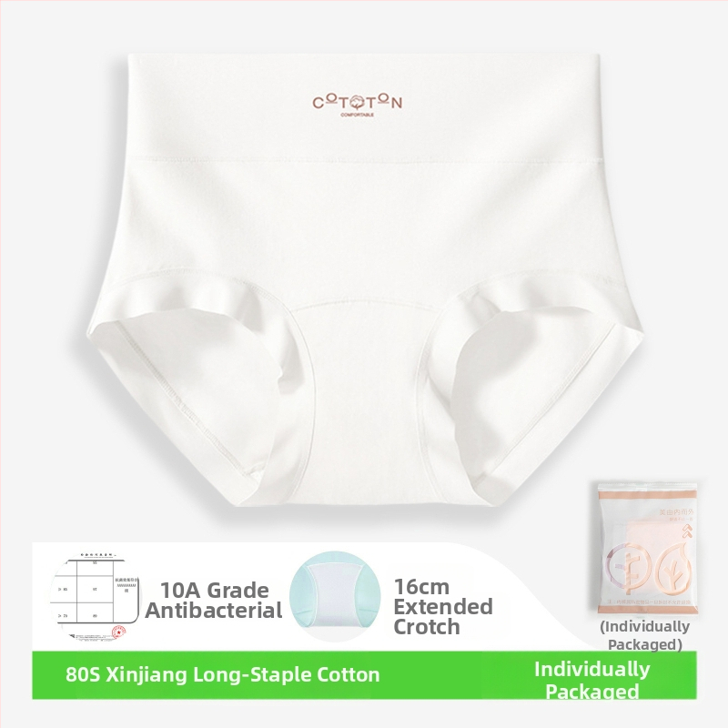 Slipuri de femei din bumbac, 80-count, antibacteriale, respirabile, talie medie, căptușeală din bumbac