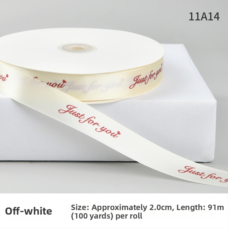 Jiahua σατέν κορδέλα με αγγλικούς χαρακτήρες για τη γιορτή του Αγίου Βαλεντίνου – περιτύλιξη δώρων, ανθοδέματα, DIY