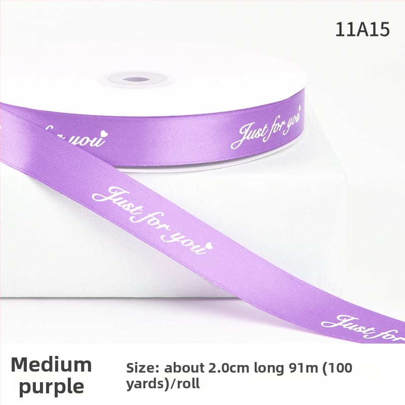 Jiahua σατέν κορδέλα με αγγλικούς χαρακτήρες για τη γιορτή του Αγίου Βαλεντίνου – περιτύλιξη δώρων, ανθοδέματα, DIY