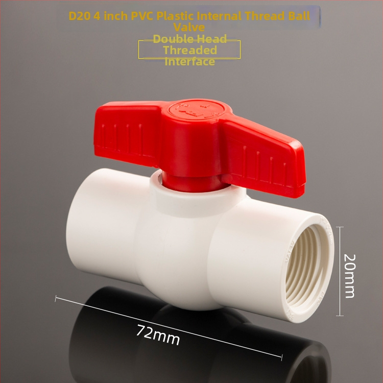 Plastový vodovodný ventil, závitové pripojenie, guľový ventil, priamy tok, model 3201, hygienická kategória