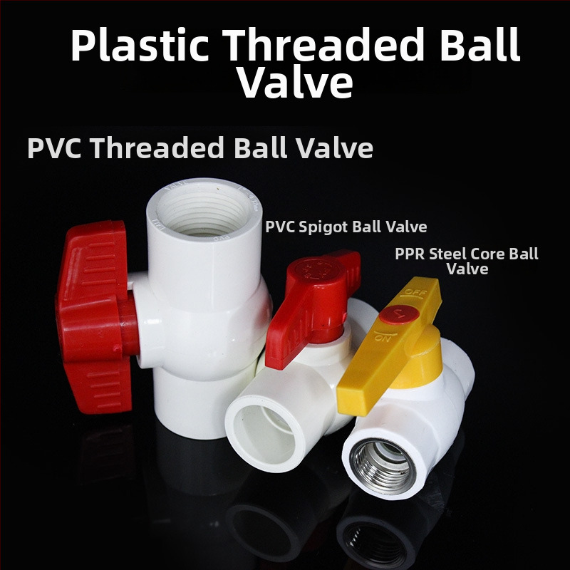 Plastový vodovodný ventil, závitové pripojenie, guľový ventil, priamy tok, model 3201, hygienická kategória