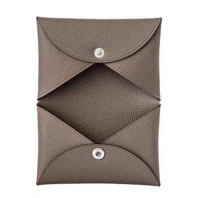 Grandbag Mini portofel din piele naturală cu model palmă, buzunar pentru monede cu capse, din piele de primul strat, unisex, stil urban