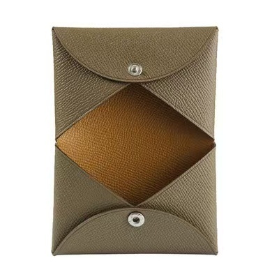 Grandbag Mini portofel din piele naturală cu model palmă, buzunar pentru monede cu capse, din piele de primul strat, unisex, stil urban