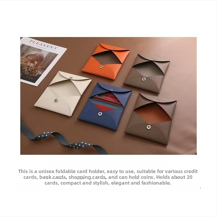 Grandbag Mini kartová peňaženka z pravej kože so vzorom dlane, skladací cvok, prvý vrstva hovädzej kože, unisex, mestský štýl