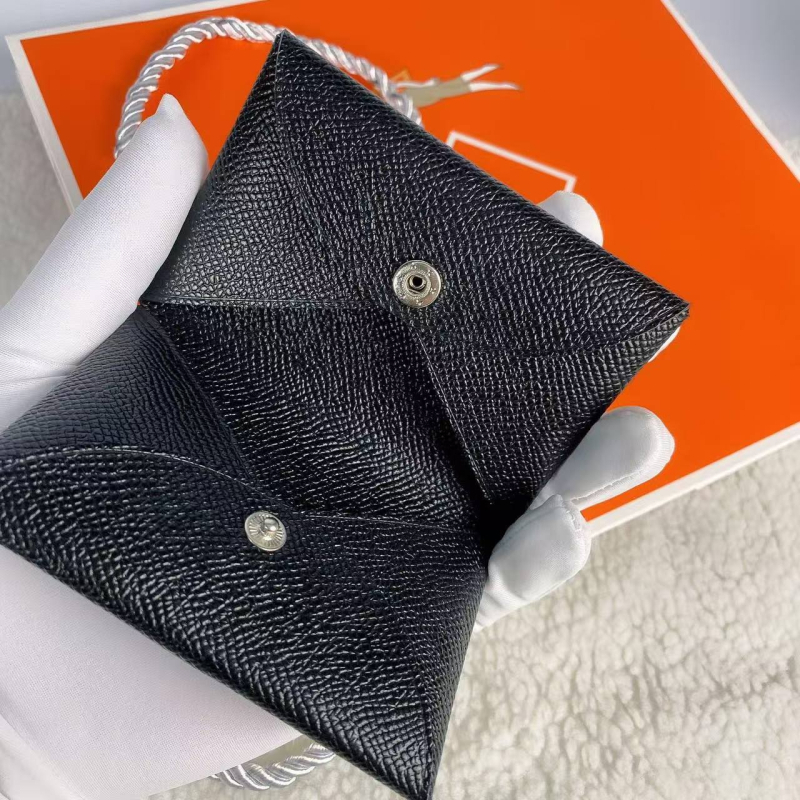 Grandbag Mini portofel din piele naturală cu model palmă, buzunar pentru monede cu capse, din piele de primul strat, unisex, stil urban