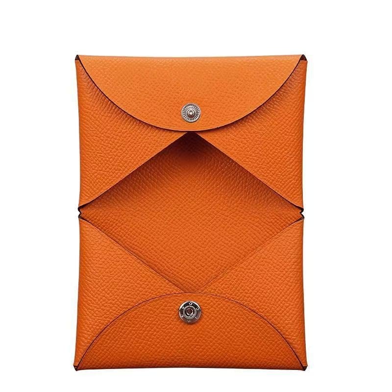 Grandbag Mini portofel din piele naturală cu model palmă, buzunar pentru monede cu capse, din piele de primul strat, unisex, stil urban