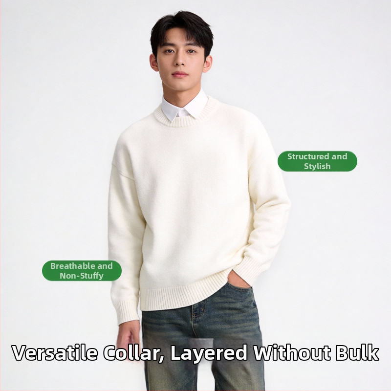 Levehető gallér öltönyhöz – pamut, egyszerű minta, magas minőségű férfiing-kiegészítő