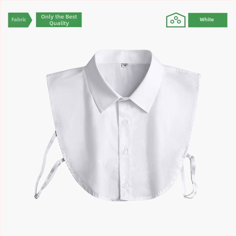 Levehető gallér öltönyhöz – pamut, egyszerű minta, magas minőségű férfiing-kiegészítő